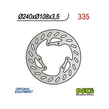 NG přední brzdový kotouč DERBI 50 SENDA R/R-RACER/X-TREME/X-RACE '00-'09 (240x108x3,5)