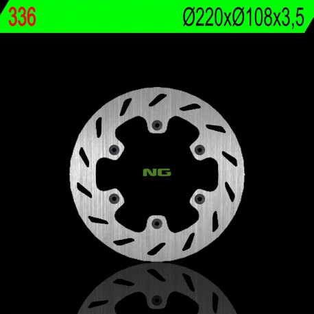 NG přední brzdový kotouč RIEJU DRAC 50 93-99 RR 50, PEUGEOT 50 XP6 02 (220X108X3,5MM) (6X6,5MM)