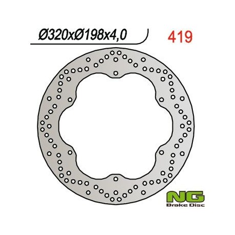 NG přední brzdový kotouč YAMAHA XJ 900 DIVERSION 95-03 (320x198x4) (6x8,25mm)