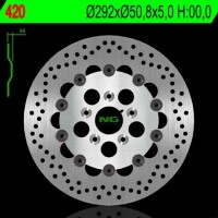 NG přední brzdový kotouč HARLEY DAVIDSON 883/1200/1340/1450 (plovoucí) (292X50,8X5) (5X8,5MM)