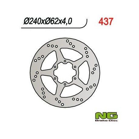 NG přední brzdový kotouč HONDA CRM 125 90-99 (240x62x4) (6x10,5mm)