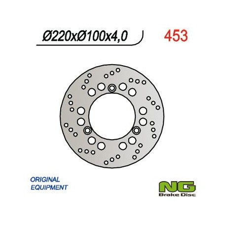 NG přední brzdový kotouč SUZUKI BURGMAN 125/250 02-05 (220X100X4) 3 mont. otvory 10,5