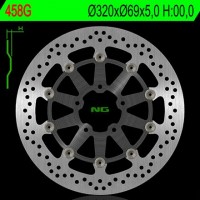 NG přední brzdový kotouč SUZUKI GSXR600/750 '97-'03, GSXR1000 '00-'04, TL1000, GSXR1300 HAYABUSA '99-07, GSX 1400 02-07 320X69
