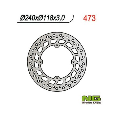 NG přední brzdový kotouč HONDA CR 125/250/500 '84-'94, XR 250/400/600R (240x118x3) (4X6,5MM)