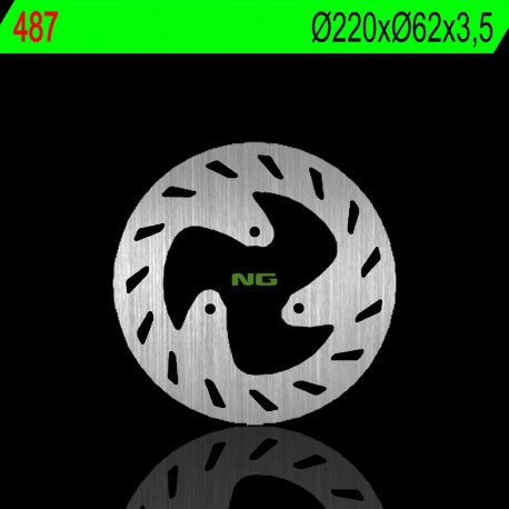 NG zadní brzdový kotouč RIEJU 50 RS 3 12-18, 125 RS3 14-18, SHERCO 50/125 (220X62X3,5MM) (3X8,5MM)