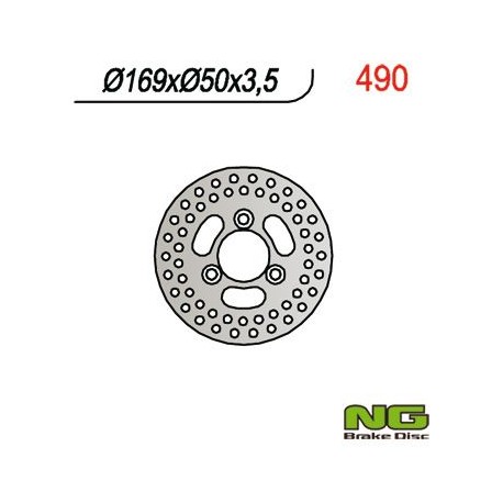 NG přední brzdový kotouč KAWASAKI KSF 250 '96-'01, KEF 300 '01-'02 (169x50x3,5)
