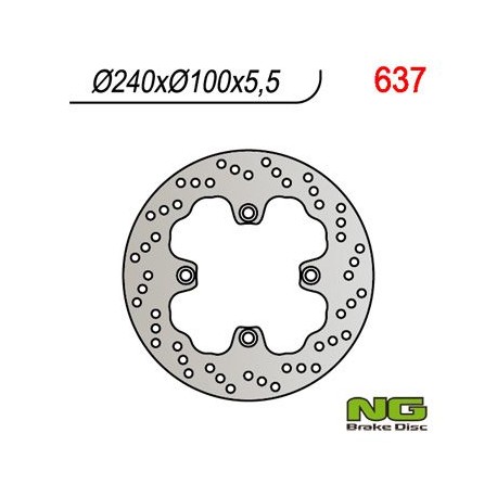 NG zadní brzdový kotouč KAWASAKI ZZR 600 93-03, ZR7 98-03, ZR 550 (240x100x5,5)