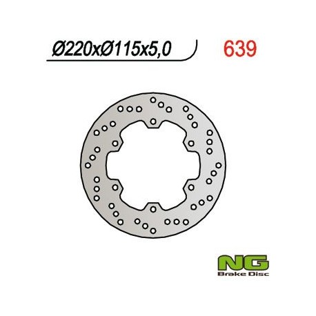 NG zadní brzdový kotouč YAMAHA R6 99-02, R1 98-03 (220x115x5)