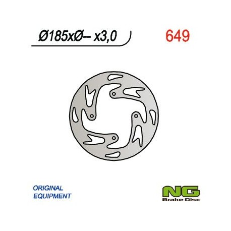 NG přední brzdový kotouč GAS GAS TXT 50 (04-09), 80 (04-08), 125/250 (03) (185X-X3)
