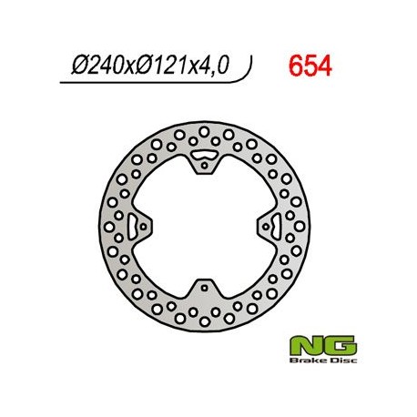 NG zadní brzdový kotouč HONDA CR 125/250 '02-07, CRF 250/450R '04-'21 (240X121,5X4)