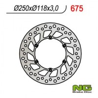 NG přední brzdový kotouč SUZUKI RM/RMZ 250/DRZ, YAMAHA YZ/YZF/WR 02-19 (250X118X3) (6X6,5MM)