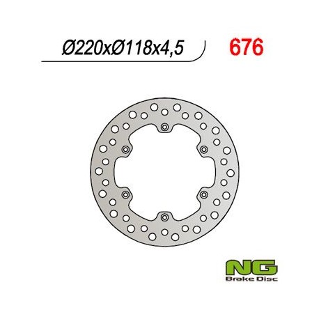 NG zadní brzdový kotouč SUZUKI RM 125/250 (88-98), DRZ 400 (220x118x4,5)