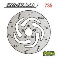 NG přední brzdový kotouč HARLEY-DAVIDSON 883/1200/1450/1584/1690/1340 (292MMX56,3MMX5MM) (5X8,5MM)