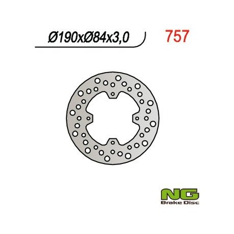 NG zadní brzdový kotouč YAMAHA YZ 80/85 '93-'22 (190X84X3),X-MAX 125 '14-'20