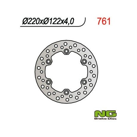 NG zadní brzdový kotouč HONDA CR 125/250 '88-'89 (220x122x4)