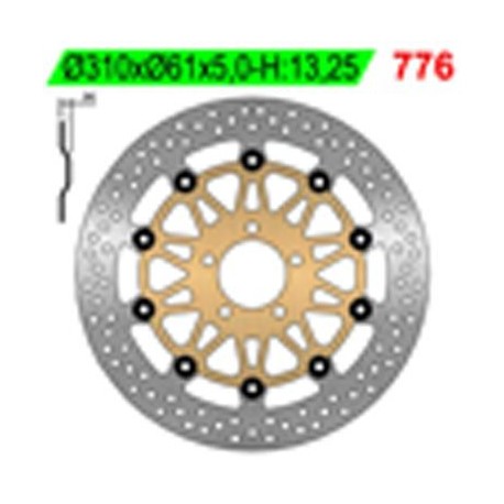 NG přední brzdový kotouč KAWASAKI ZRX 1100/1200, ZX 9R 00-01 (310x61x5)