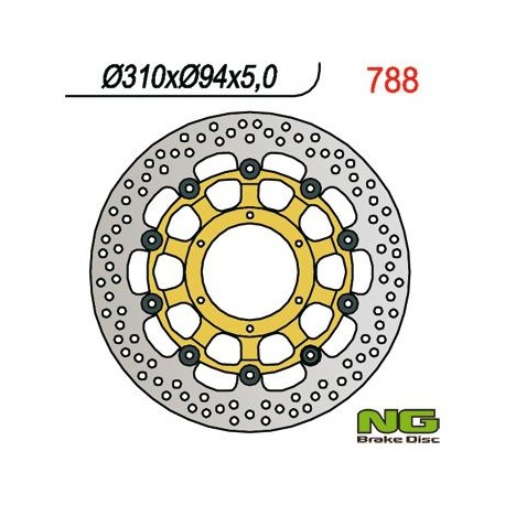 NG přední brzdový kotouč HONDA CBR 1000 RR 04-05, CB 1300 01-10 (310X94X5) (6X65MM) CBR 600RR 03-08, CB 1000R 08-16, CTX 1300 1
