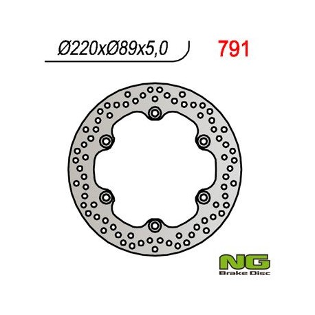 NG zadní brzdový kotouč SUZUKI GSXR/ SV/ TL (220x89x5) (5X10,5MM)