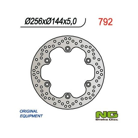 NG zadní brzdový kotouč HONDA XL 1000V 03-11, CBR 1100XX 97-04, X11 00-03, VFR 750F 86-89 (256X144X5 MM) (6X10,5 MM)