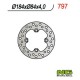 NG zadní brzdový kotouč KAWASAKI KX 85 '01-'24 (184X84X4)