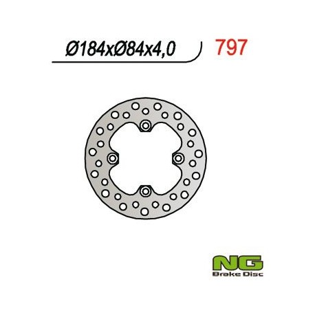 NG zadní brzdový kotouč KAWASAKI KX 85 '01-'24 (184X84X4)
