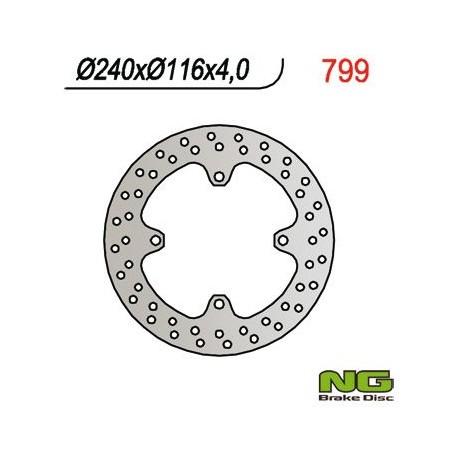 NG zadní brzdový kotouč KAWASAKI KX 125/250 (03-08), KXF 250 (04-19), 450 (05-19), SUZUKI RMZ 250 (04-06) (240X116X4)