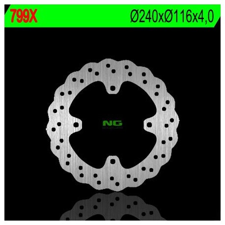 NG zadní brzdový kotouč KAWASAKI KX/KXF (04-14) (240X116X4) WAVE