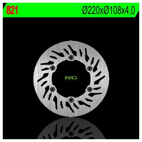 NG zadní brzdový kotouč GAS GAS 125/200/250/400/450/515 (220X108X4) (6X6,5MM)