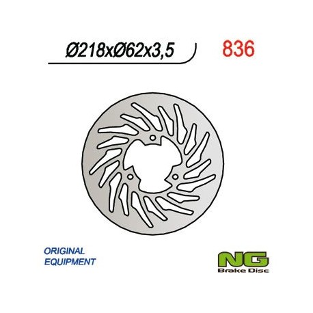 NG zadní brzdový kotouč YAMAHA DT50R '03-'08, DT50SM '05-'011, DT50X, XT125 '05-'11, MBK 50X-LIMIT '03-'05, MALAGUTI 50 XSM '03'