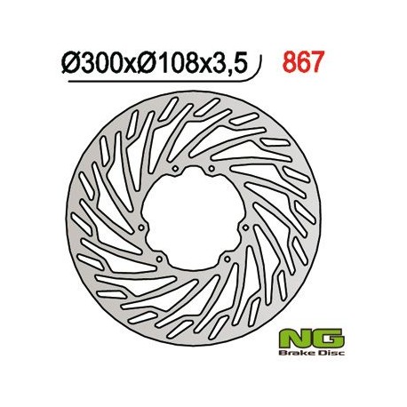 NG přední brzdový kotouč DERBI 50/125, APRILIA 50/125, RIEJU 50 SMX (300x108x3,5)