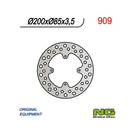 NG zadní brzdový kotouč SUZUKI RM 85 '05-'20(6x6,5mm) (200X85X3,5)