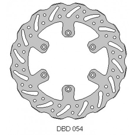 Přední brzdový kotouč GAS-GAS 125/200/250/300/450 '95-21, WAVE (260X108,2X4MM) (6X6,5MM) (NG731), DELTA BRAKING 