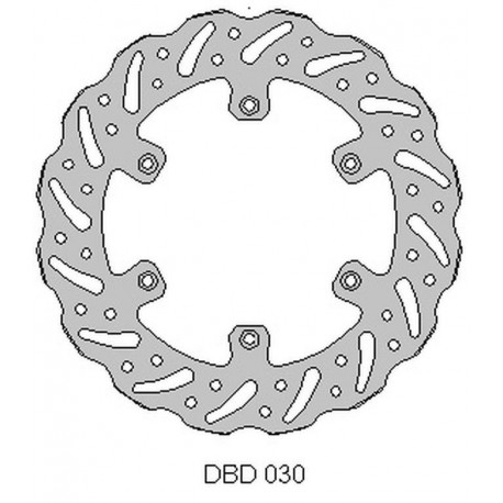 Přední brzdový kotouč YAMAHA WR 125 '92-00, YZ 125 '90-00,WR/YZ 250 '90-00, WRF/YZF 400/426 '98-00, WAVE, DELTA BRAKING