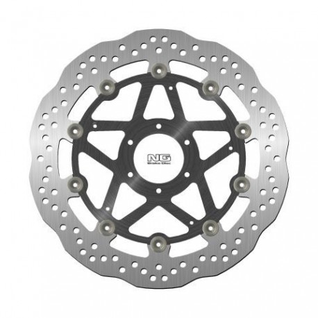 NG přední brzdový kotouč DUCATI MONSTER 696 '08-14, ST3/ST4 '03-07 (320X64X5MM) (6X8,5MM) WAVE plovoucí (ALU střed)