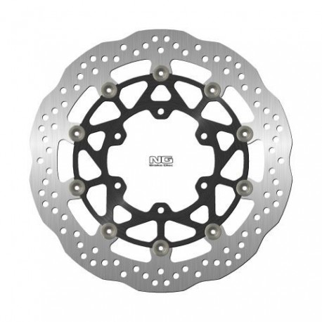 NG přední brzdový kotouč SUZUKI GSXR ABS 1000 '17-19 (320X102X5,0MM) (6X8,5MM) WAVE plovoucí (ALU střed)