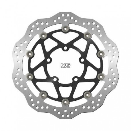 NG přední brzdový kotouč TRIUMPH STREET TRIPLE 800/THRUXTON 1200 '19-21 (310X82,5X4,5MM) (5X10,5MM) WAVE plovoucí (ALU střed)
