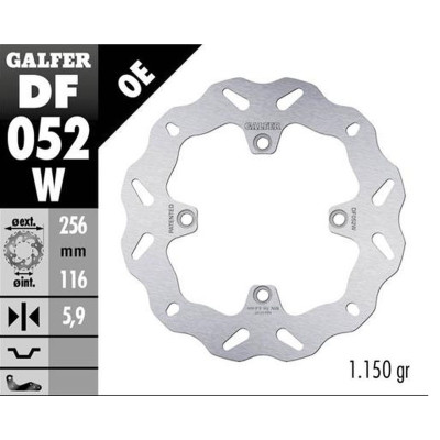 Zadní brzdový kotouč HONDA CRF 1000L AFRICA TWIN '15-'23 (WAVE FIXED) (256X116X5,9MM), GALFER