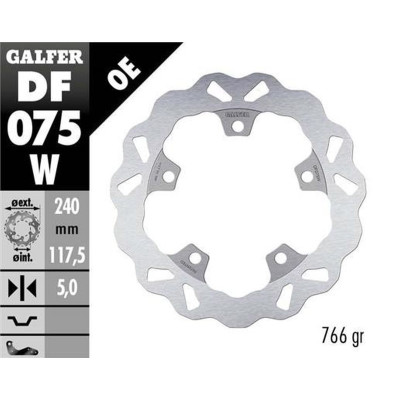 Zadní brzdový kotouč HONDA CTX 750N (ABS) '13- NC 700S/X (ABS) '12-'14 NC 750S/X (ABS) '14- BMW G 310R/GS '16- WAVE, GALFER