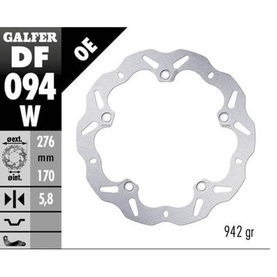 Přední brzdový kotouč HONDA VFR 1200FA '10-'13 VFR 1200X CROSSTOURER '12- (WAVE FIXED) (276X170X5,8MM), GALFER