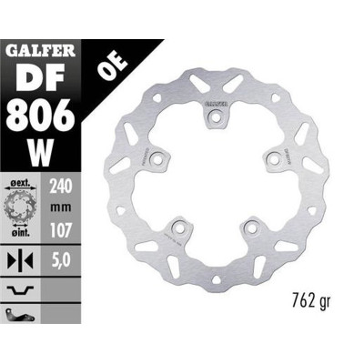 Zadní brzdový kotouč KTM 790 DUKE '18-'23 890 DUKE '21-'23 (WAVE FIXED) (240X107X5MM), GALFER