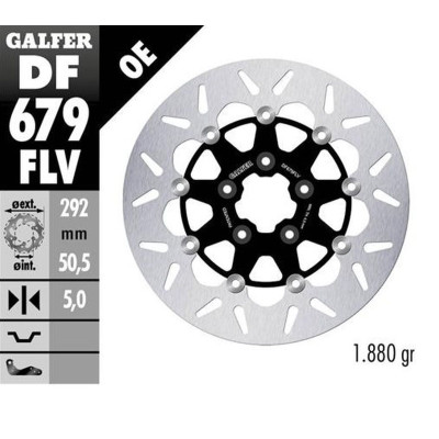 Přední brzdový kotouč HARLEY-DAVIDSON (292X50,5X5) plovoucí, GALFER