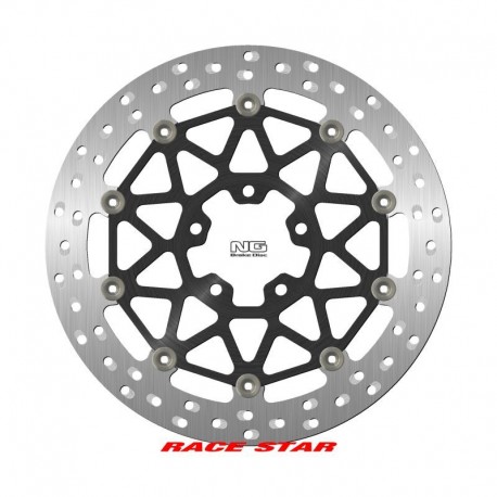 NG přední brzdový kotouč RACE STAR PREMIUM KAWASAKI ZX-10R/RR '17-'22 (330X70X5MM) (5X10,25MM) plovoucí (ALU střed)