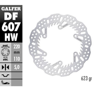 Zadní brzdový kotouč KTM SX/EXC/SX-F/EXC-F '93-'23; GS/MX/LC4 '93-'23; GAS GAS EC/EC-F/MC/MC-F '21-'24; HUSQVARNA TC/TE/TX/FC/FE
