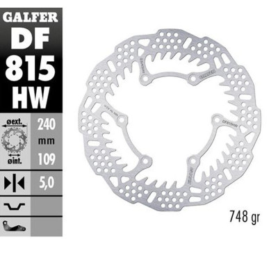 Zadní brzdový kotouč BETA 250RR '12-'24; 300RR '13-'24; 350RR '13-'24; 400/430/450/480/498 '13-'24; X-TRAINER '15-'24 (240X109X5