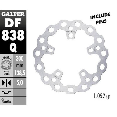 Přední brzdový kotouč HARLEY-DAVIDSON (300X138X5) (CUBIQ), GALFER