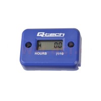Měřič - počítadlo motohodin QTECH modrý