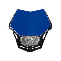Přední enduro maska se světlem RTECH V-Face modrá-černá