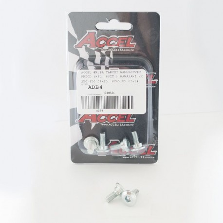 ACCEL šrouby předního brzdového kotouče (sada 4ks-M6) KAWASAKI KXF 250/450 '04-'18, KX 65/85 '02-'16, KX 125/250 '04-'14, zadní 