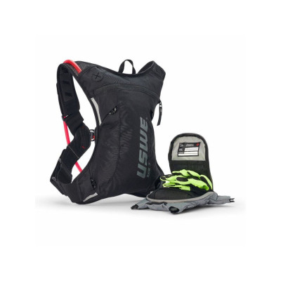 batoh ENDURO RAW 3, USWE - ŠVÉDSKO (carbon černá, objem 3L, hydrobag 2L)