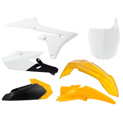 Sada plastů YAMAHA YZF 250 14-18, YZF 450 14-17, (bílá/žlutá/černá) LIMITED EDITION, RACETECH (RTECH)